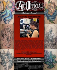 a tattoo magazine with a picture of a woman with tattoos